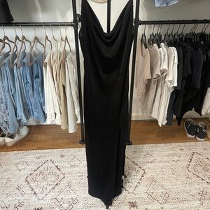Black maxi sheer fancy dress